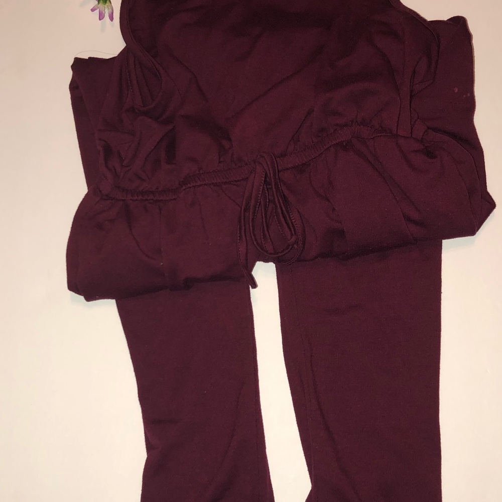 Burgundy Red jumpsuit